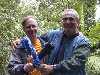 Me and brother-in-law Woody, with crossed umbrellas, signifying the nature of the weather in general and specifically on this nature walk.