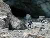 Here I am flaunting the rules and getting up close and personal with the Fox glacier, nearby to the Franz Josef glacier. The ice cave behind me is as tall as a 3 story house where large chunks fall down regularly, hence the reason to prohibit my activity...