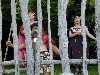 Photo of players at a Maori cultural center near Ngongolaha, close to Rotorua, where old rituals are re-enacted for gullible tourists.